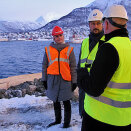 10 February: Crown Prince Haakon visits Tromsø Harbour and is briefed on the project "Rent Tromsøysund" (Clean Tromsøsund) by Harbour Master Halvard Pettersen (Photo: Liv Anette Luane Kristensen, The Royal Court).